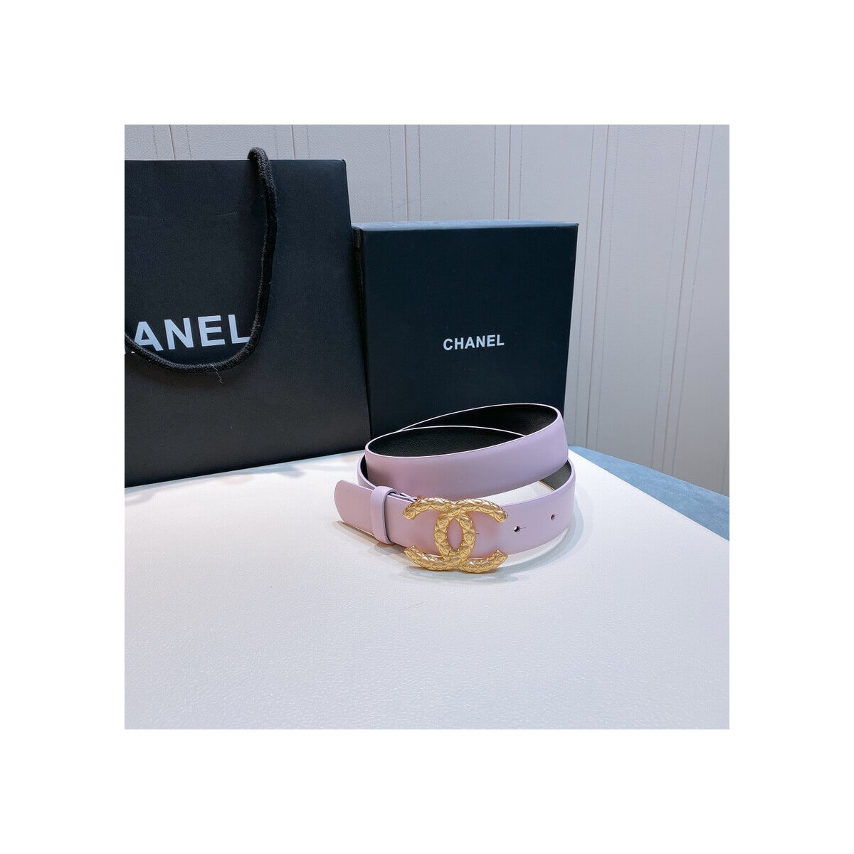 Chanel Calfskin CC Logo 3.0cm Belt 34167