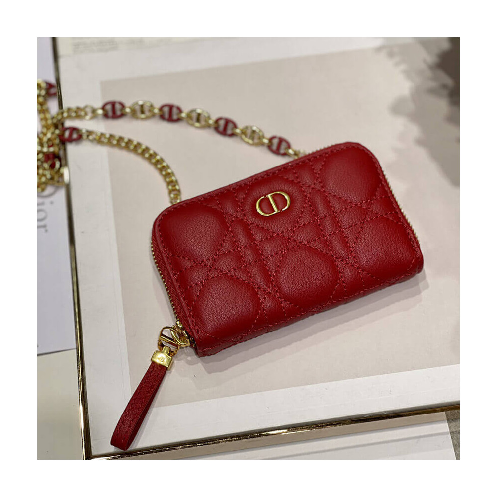 Christian Dior Mini Caro Zipped Pouch S5087