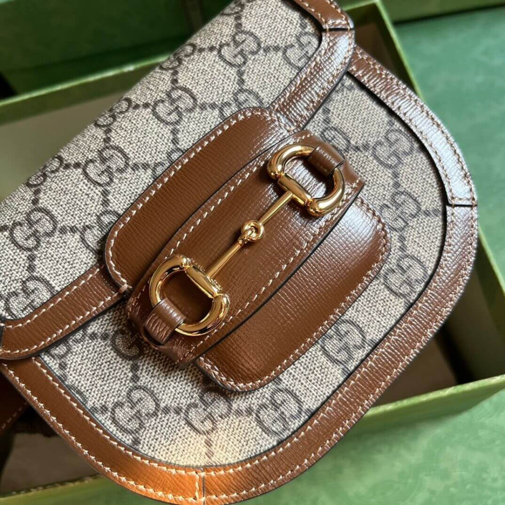 Gucci GG Supreme Horsebit 1955 Rounded Belt Bag 760198