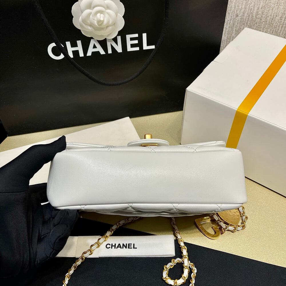 Chanel Mini Flap Bag 20cm Heart Chain AS3457