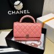 Chanel Wallet On Chain Top Handle Lambskin WOC AP2844 Black