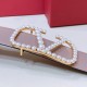 Valentino Vlogo Signature Reversible Belt In Shiny Calfskin With Pearls 40 mm