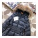 Moncler Hudson Long Puffer Coat w/ Fur Hood F209