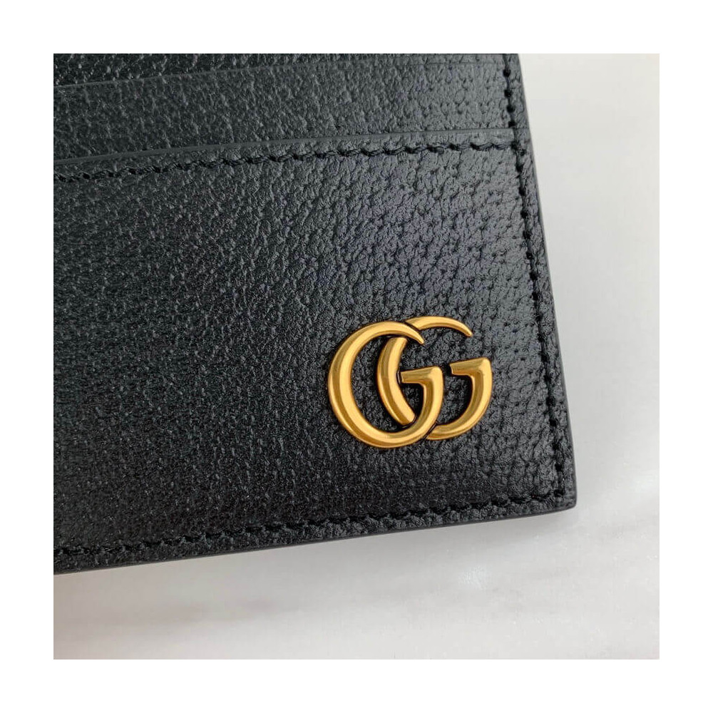 Gucci GG Marmont Metal-Free Tanned Leather Card Case 657588