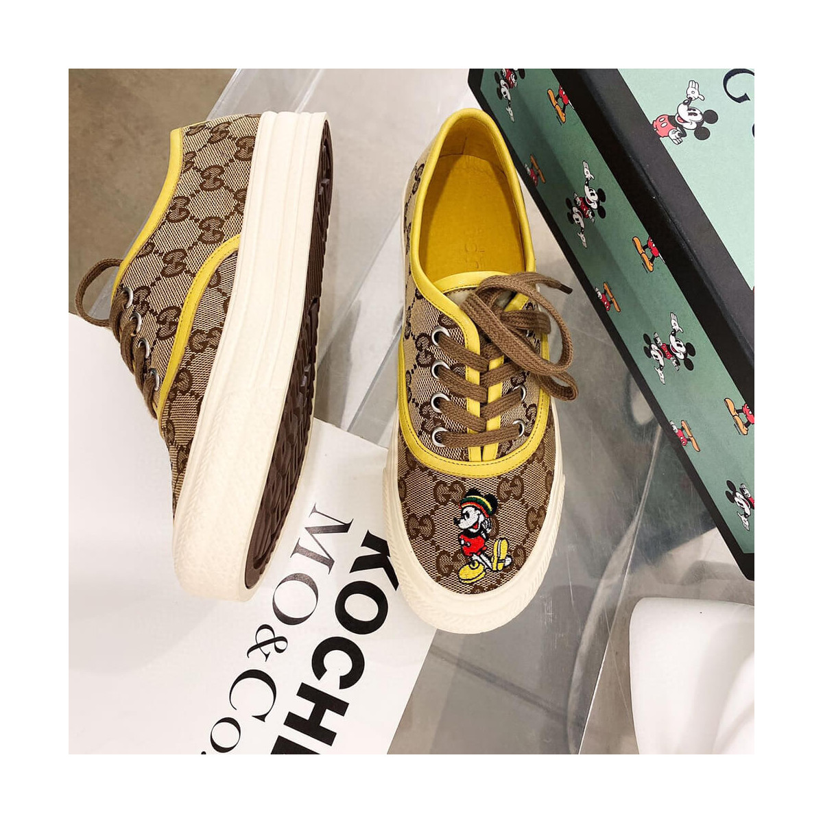 Gucci GG Disney x Gucci Low-Top Sneaker 875604 Yellow