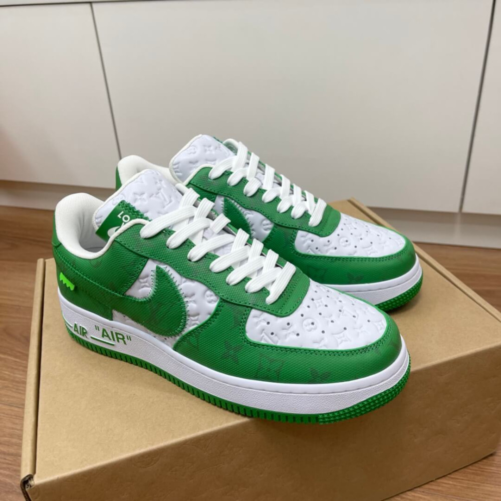 Louis Vuitton Virgil Abloh x Nike Air Force 1 Sneakers White/Green