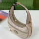 Gucci Half-Moon-Shaped Mini Bag with Interlocking G 726843 Oatmeal