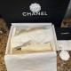 Chanel Cotton Tweed Logo Espadrille G39028 Light Yellow