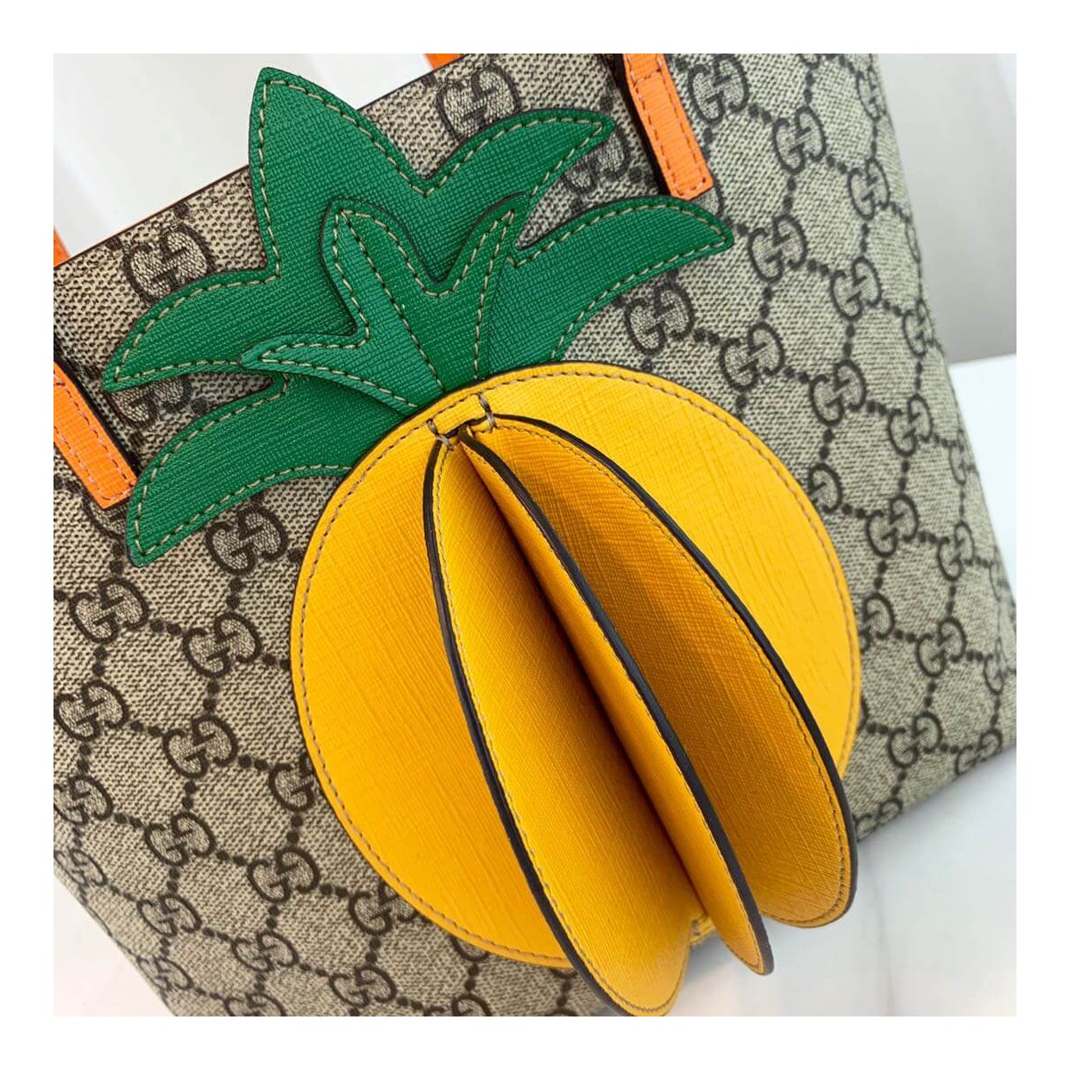 Gucci Children&#039;s GG Tote With Pineapple 580840