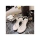 Chanel Lambskin CC Chain Thong Sandals G31463