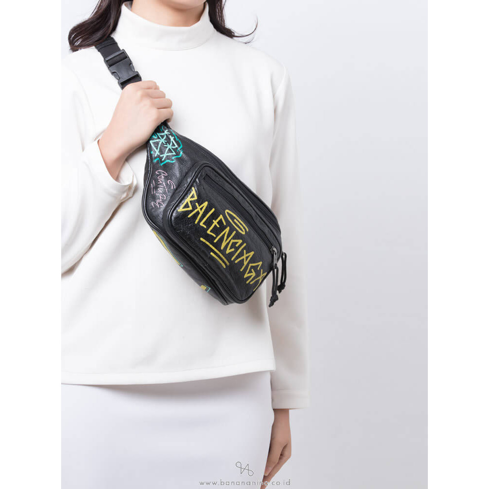 Balenciaga Graffiti Explorer Waist Bag 180402