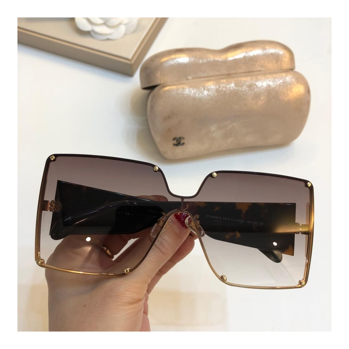 Chanel Rectangle Sunglass 4813