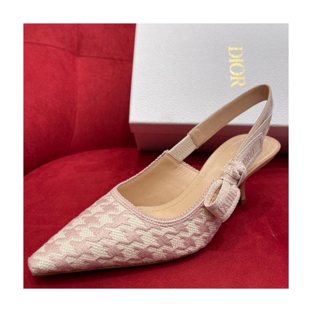 Dior J&#039;Adior Slingback Kitten Heel Pumps Pink