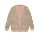 Gucci Reversible GG Mohair Wool Cardigan In Light Green &amp; Pink 635160