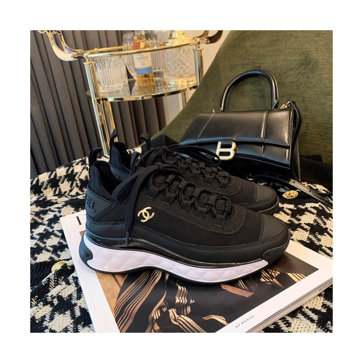 Chanel Velve Calfskin Mixed Fibers Sneakers G35617