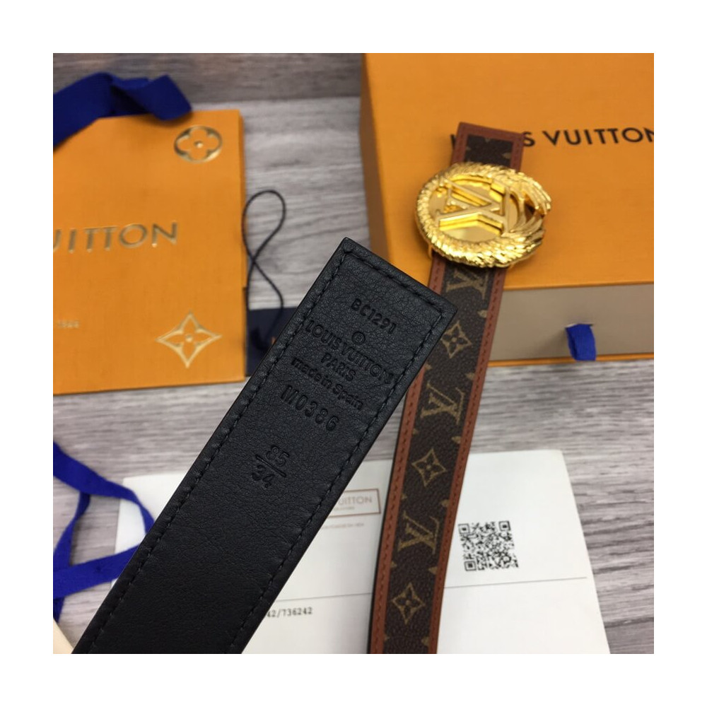 Louis Vuitton LV Chain 30mm Reversible Belt M0386W