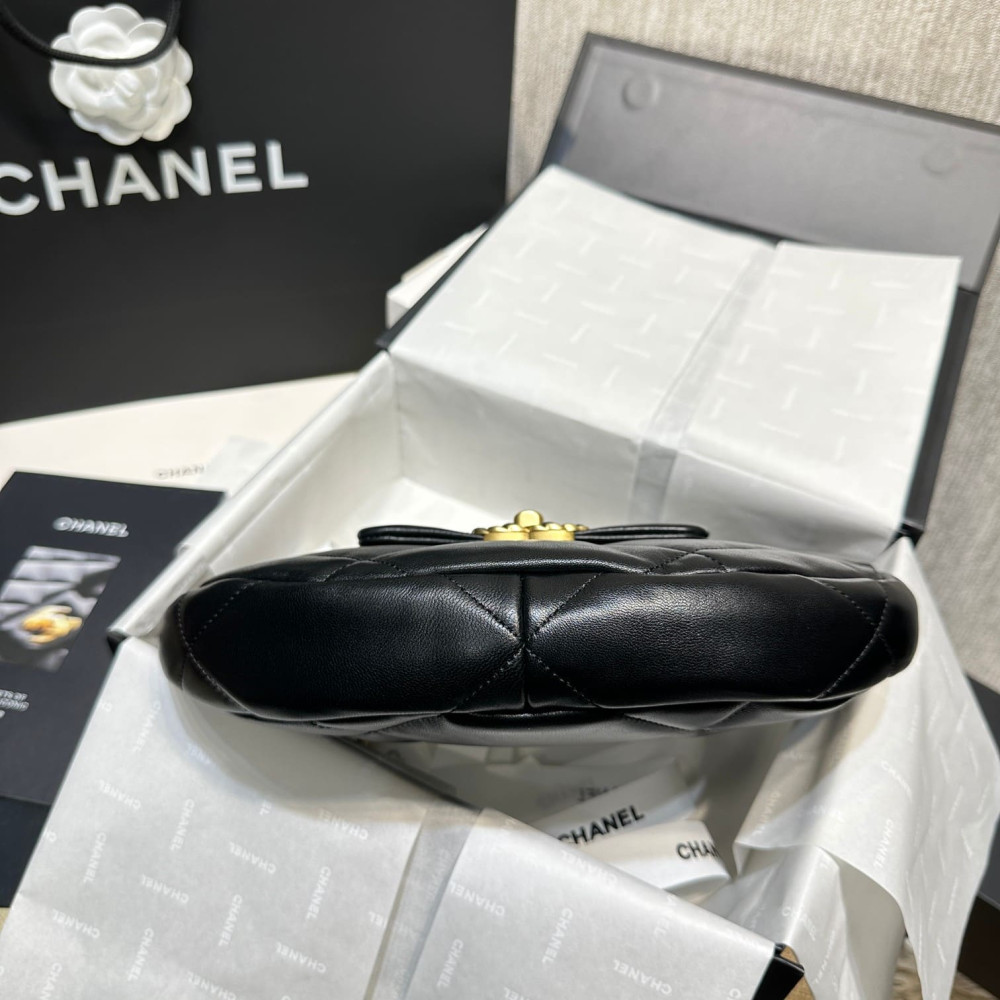 Chanel 19 Hobo Bag Black Quilted Lambskin AS4638