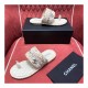 Chanel Raffia &amp; Lambskin Sandals G34694