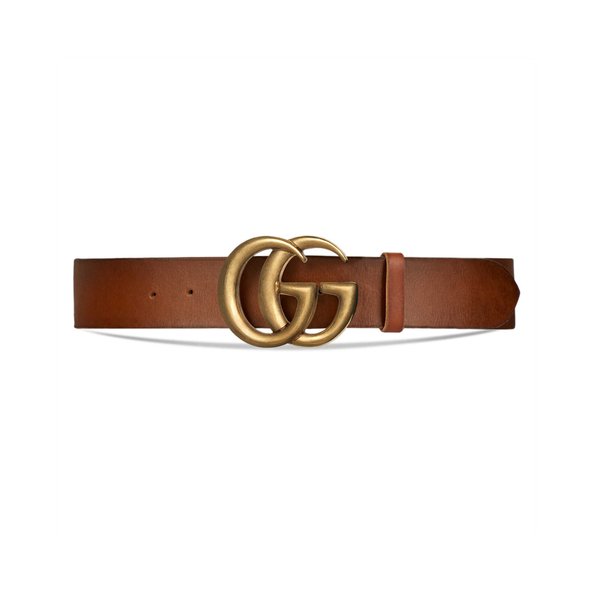 Gucci Leather Belt 40mm With Double G Brass Buckle 406831