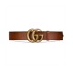 Gucci Leather Belt 40mm With Double G Brass Buckle 406831