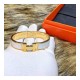 Hermes Narrow Clic H Bracelet In White