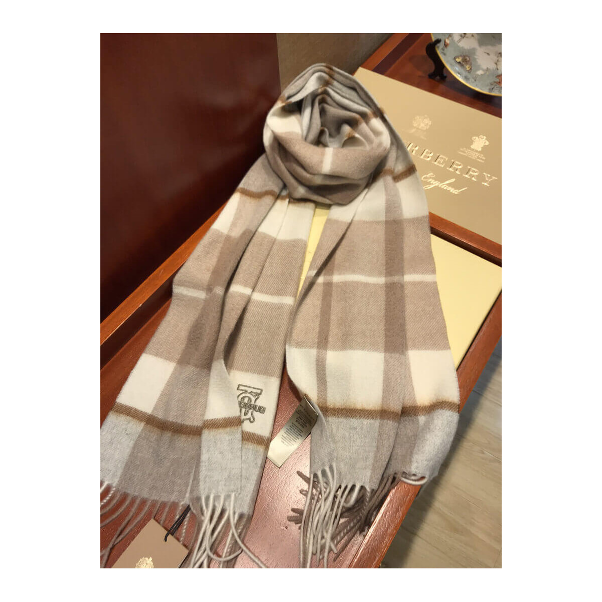 Burberry Unisex Check Wool Scarf 2403