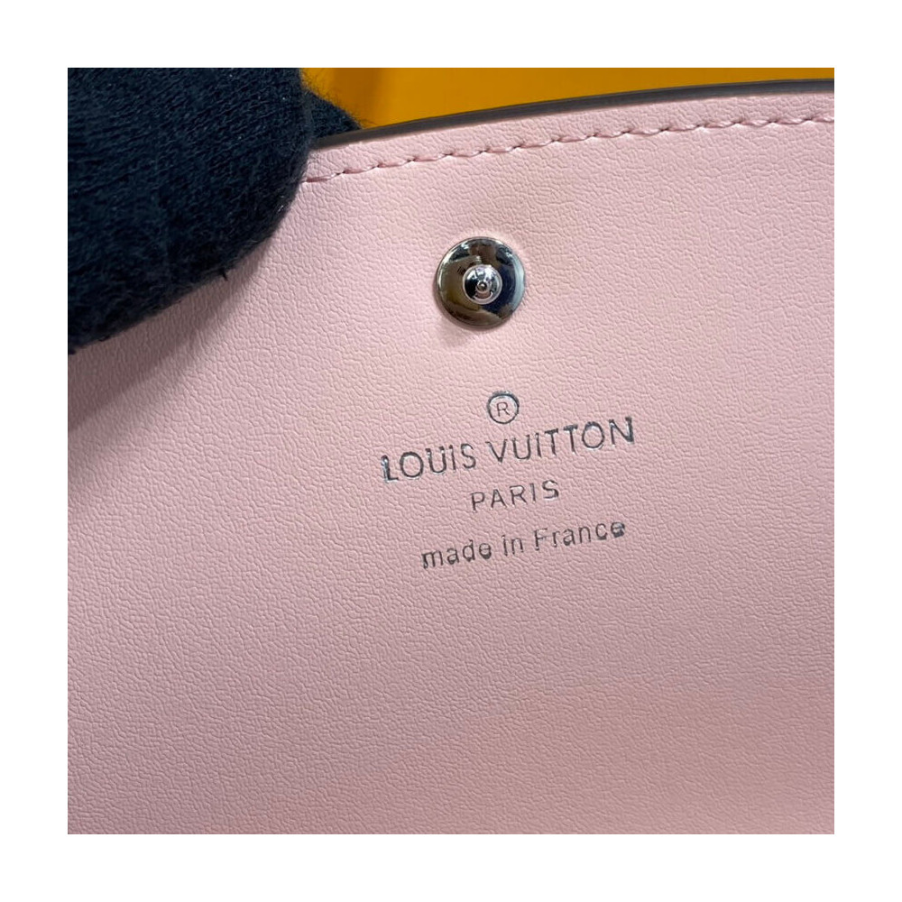 Louis Vuitton Iris Compact Wallet in Pink Gradient Mahina Perforated Leather M62542