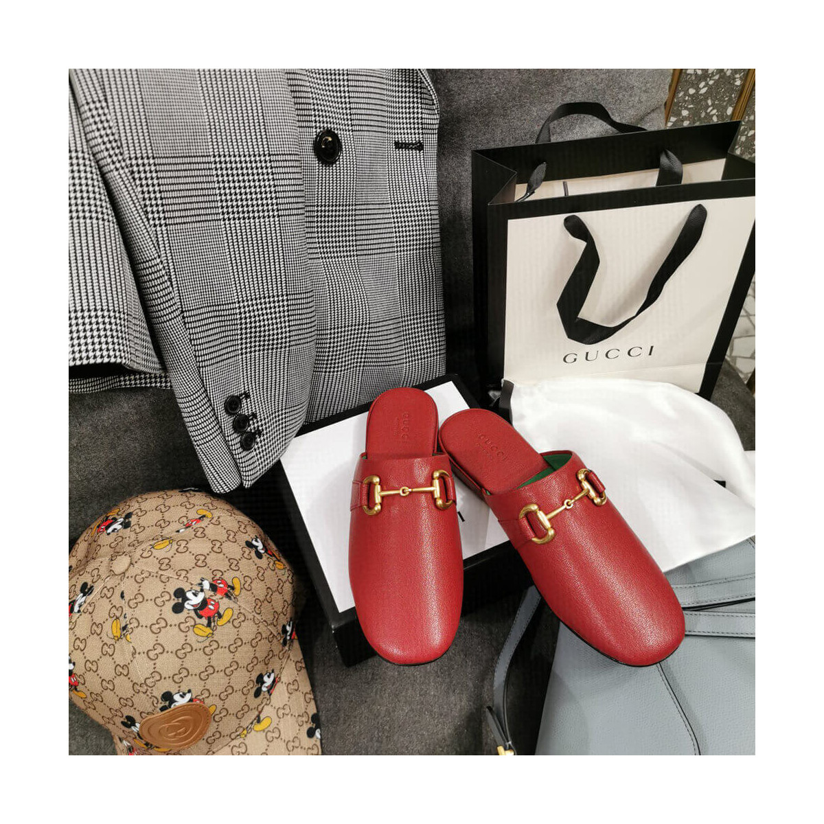 Gucci Leather Slipper 604075 Red