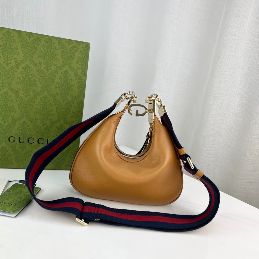 Gucci Brown Leather Attache Small Shoulder Bag 699409