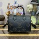 Louis Vuitton Speedy Bandouliere 25 M46736 Black Monogram Empreinte With Studs