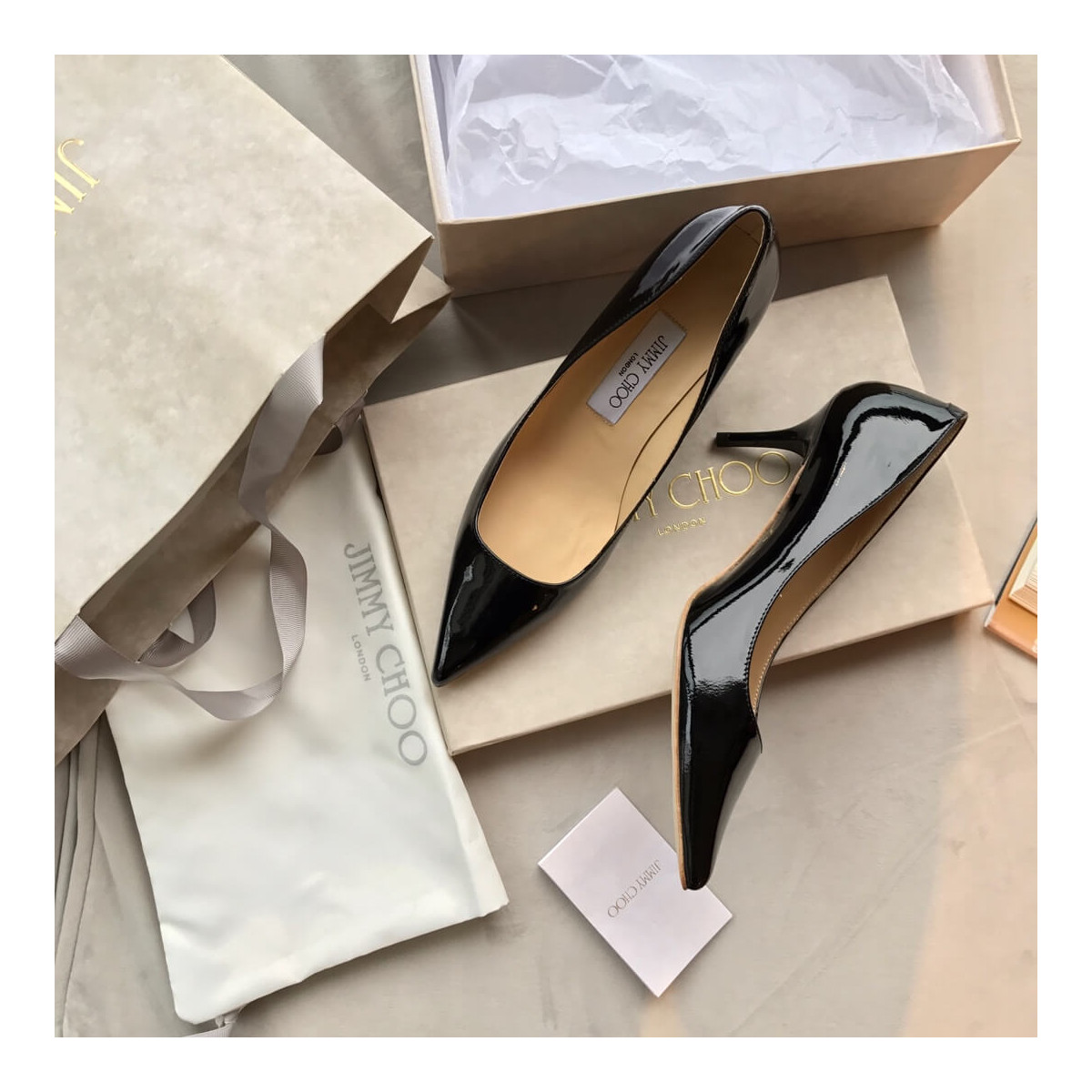 Jimmy Choo Romy 6.5cm Patent Pointed-Toe Pumps 120012