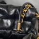 Chanel Mini 22 Handbag in Shiny Crumpled Calfskin Black with Pearl Chain AS4416