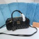 Miu Miu Arcadie Matelasse Nappa Leather Bag 5BB148 Black