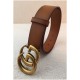 Gucci Leather Belt 40mm With Double G Brass Buckle 406831