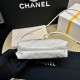 Chanel 22 Mini Bag Shiny Crumpled Calfskin with Pearl Chain AS3980