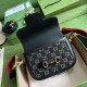 Gucci Horsebit 1955 Denim Mini Bag 658574 Black