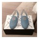 Chanel Denim Logo Loafers G35782