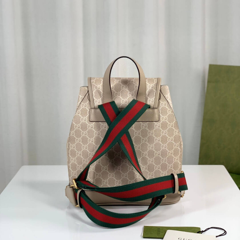 Gucci Backpack with Interlocking G Oatmeal Leather 674147