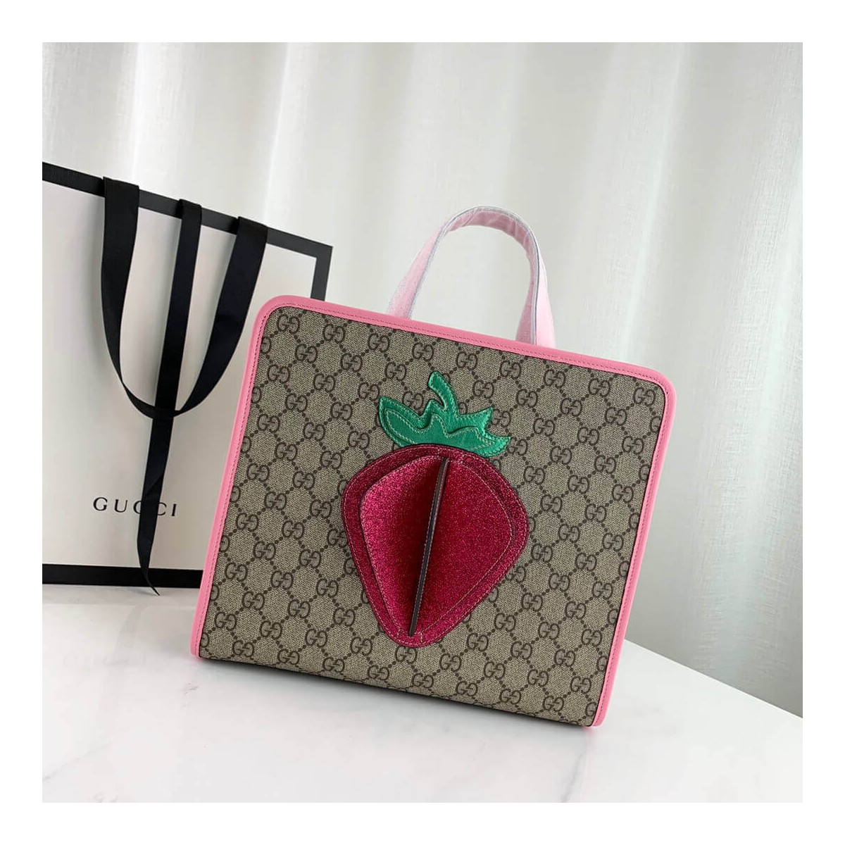 Gucci Children&#039;s GG 3-D Strawberry Tote 630589