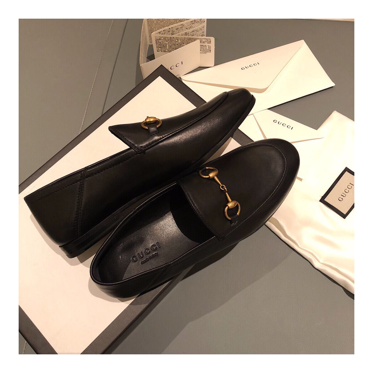 Gucci Leather Horsebit Loafer 414998 Black