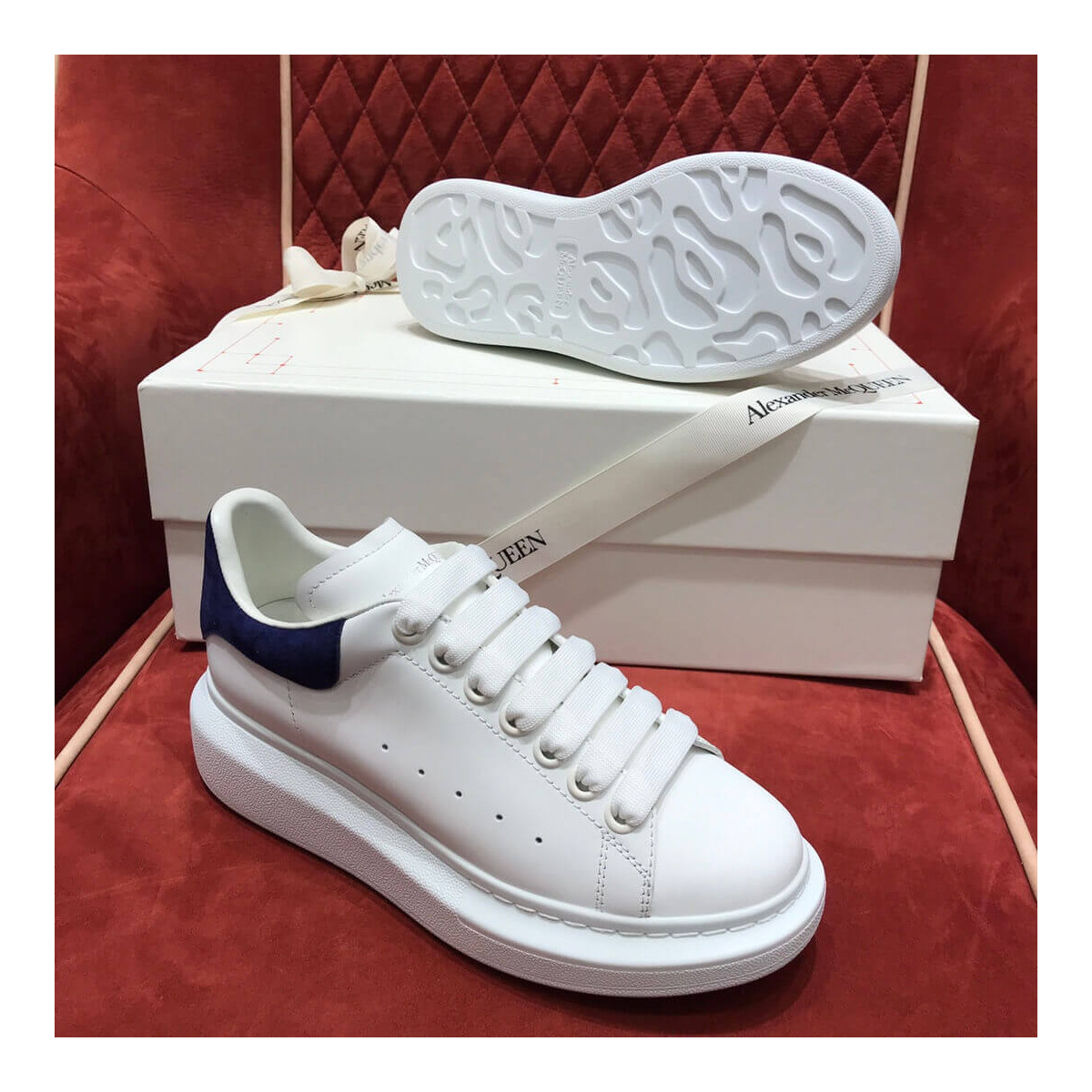 Alexander McQueen Oversized Sneaker 5537 White/Blue