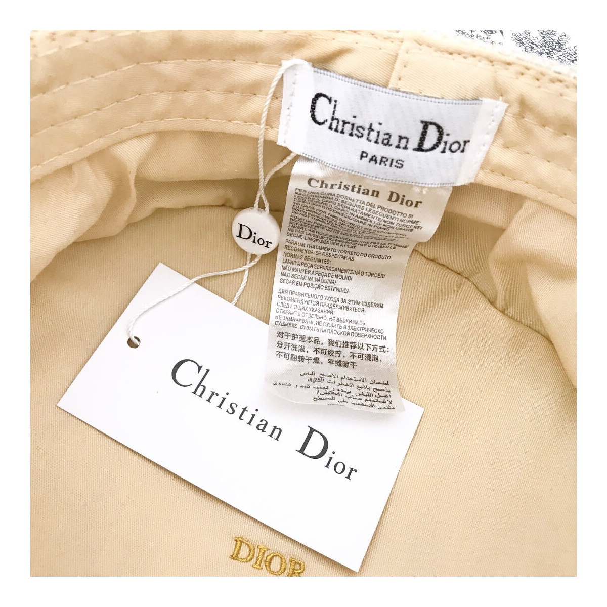 Christian Dior Oblique Canvas Newsboy Hat 48850