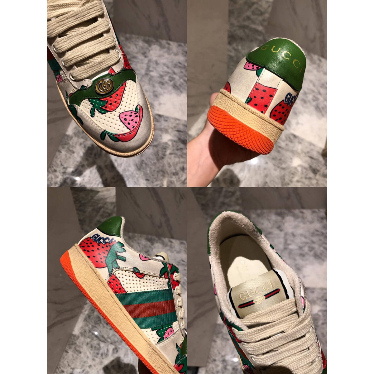 Gucci Screener Strawberry Sneaker 570443