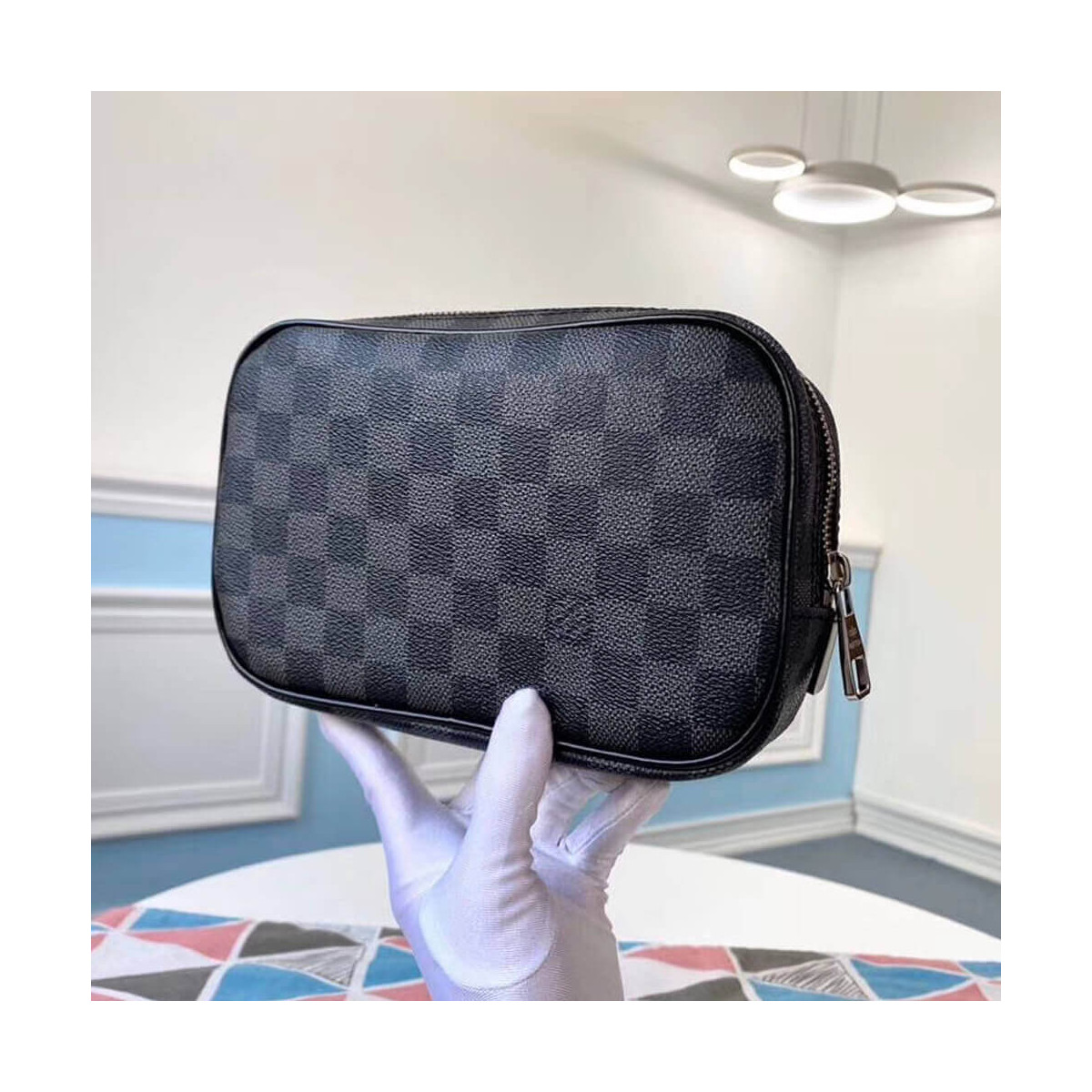 Louis Vuitton Damier Graphite Toilet Pouch PM N47522