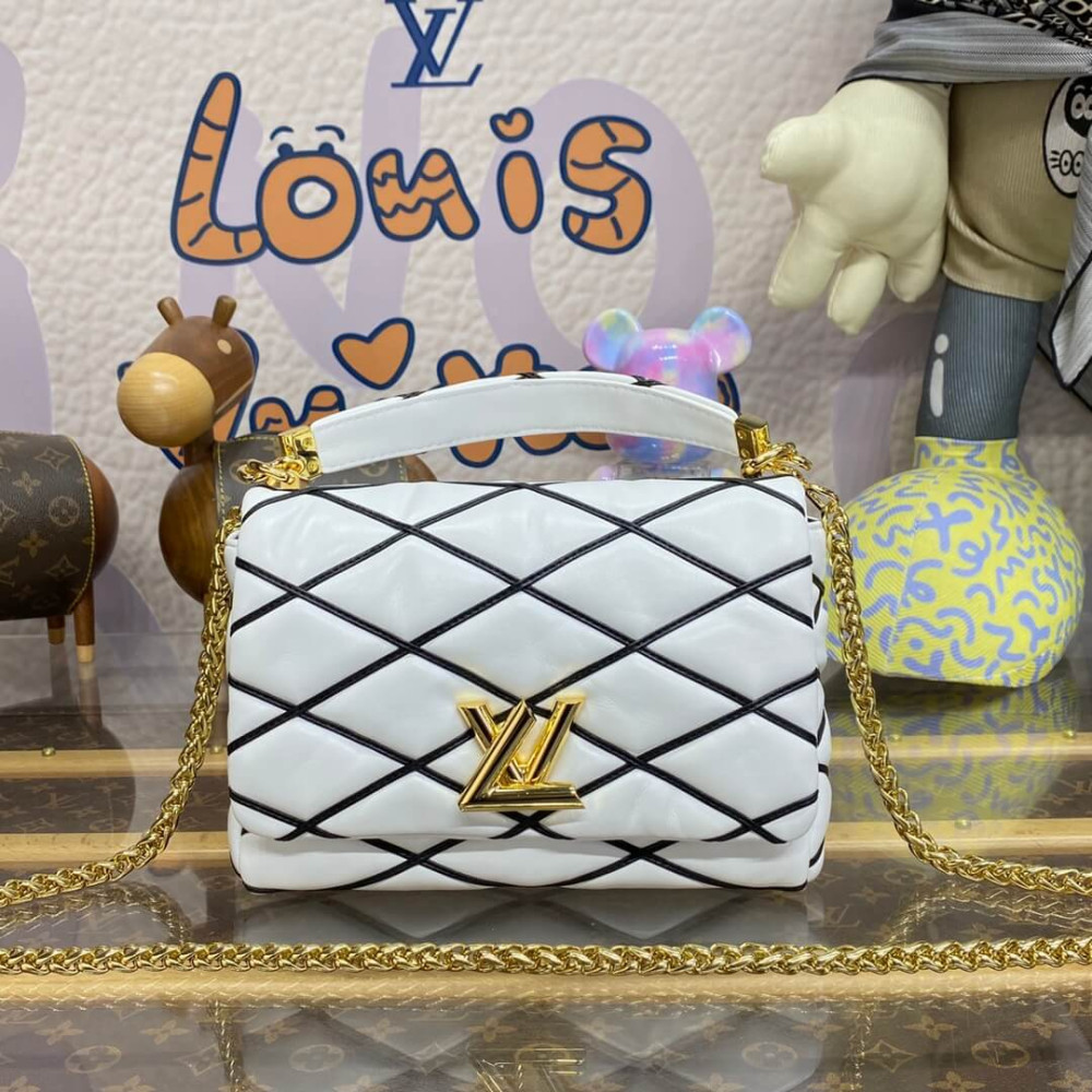 Louis Vuitton GO-14 MM Bag M22890 White/Black