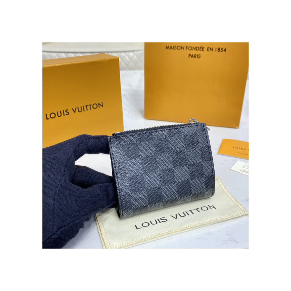 Louis Vuitton Damier Graphite Canvas Multiple Card Holder N60451