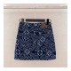 Louis Vuitton Monogram Denim Mini Skirt 1A81VK