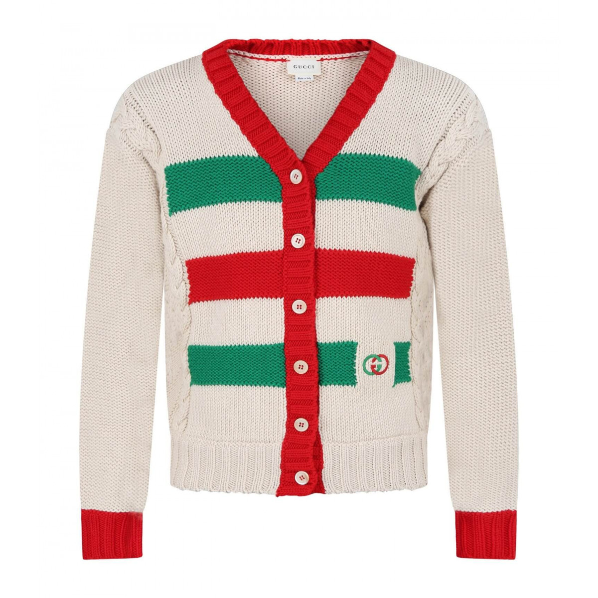 Gucci Ivory Cardigan with Double GG 622699