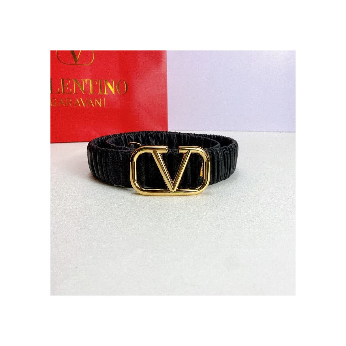 Valentino Garavani Vlogo Elastic 3.0cm Belt