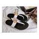 Gucci Leather Thong Sandal With Double G 497444